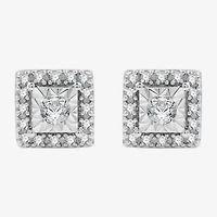 1/4 CT. T.W. Lab Grown White Diamond Sterling Silver 7.3mm Stud Earrings