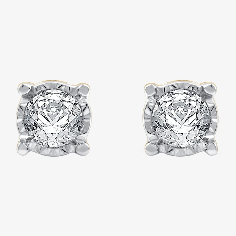 Ever Star (G / SI1-SI2) 1/3 CT.T.W. Lab-Grown Diamond 14K over SIlver or Sterling Round Stud Earrings