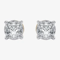 (G / Si1-Si2) 1/2 CT. T.W. Lab Grown White Diamond Sterling Silver 5.3mm Round Stud Earrings