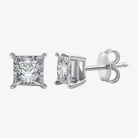(G / Si1-Si2) 1/2 CT. T.W. Lab Grown White Diamond Sterling Silver 4.7mm Stud Earrings