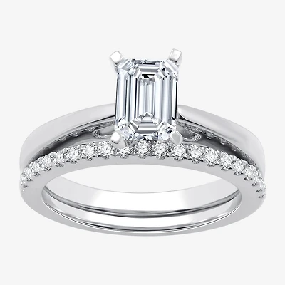 I Said Yes (G / Si1-Si2) Womens 1 1/4 CT. T.W. Lab Grown White Diamond Sterling Silver Solitaire Bridal Set