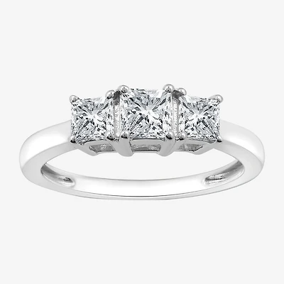 Love Lives Forever (G / Si1-Si2) Womens 1 CT. T.W. Lab Grown White Diamond 10K Gold 3-Stone Engagement Ring