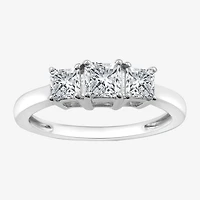 Love Lives Forever (G / Si1-Si2) Womens 1 CT. T.W. Lab Grown White Diamond 10K Gold 3-Stone Engagement Ring