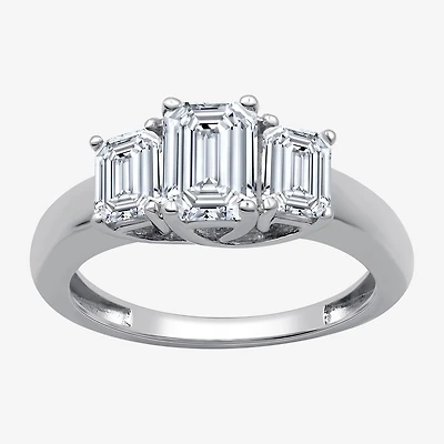 Love Lives Forever (G / Si1-Si2) Womens 2 CT. T.W. Lab Grown White Diamond 10K Gold 3-Stone Engagement Ring