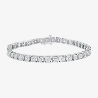 Womens 1/2 CT. T.W. Lab Grown White Diamond Sterling Silver 7.5 Inch Tennis Bracelet