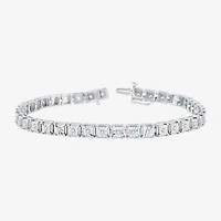 Womens 1/2 CT. T.W. Lab Grown White Diamond Sterling Silver 7.5 Inch Tennis Bracelet
