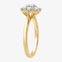 Womens 1 CT. T.W. Lab Grown White Diamond 14K Gold Over Silver Sterling Cocktail Ring