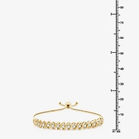 Womens 1 CT. T.W. Lab Grown White Diamond Sterling Silver Bolo Bracelet