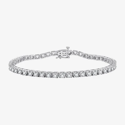 Womens 2 CT. T.W. Lab Grown Diamond Sterling Silver 7.5 Inch Tennis Bracelet