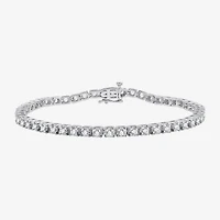 Womens 2 CT. T.W. Lab Grown Diamond Sterling Silver 7.5 Inch Tennis Bracelet
