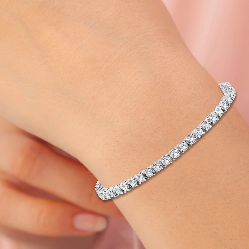 Womens 2 CT. T.W. Lab Grown Diamond Sterling Silver 7.5 Inch Tennis Bracelet