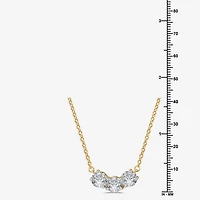 Womens 1 CT. T.W. Lab Grown White Diamond Sterling Silver 17 1/2 Inch Pendant Necklace