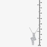 Womens 1/2 CT. T.W. Lab Grown White Diamond Sterling Silver 18 Inch Pendant Necklace
