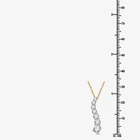 Womens 1 CT. T.W. Lab Grown White Diamond Sterling Silver 18 Inch Pendant Necklace
