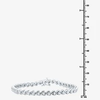 Womens 1 CT. T.W. Lab Grown White Diamond Sterling Silver 7.5 Inch Tennis Bracelet