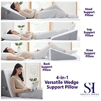 Sweet Home Collection™ Bed Wedge Pillow with High Density Foam