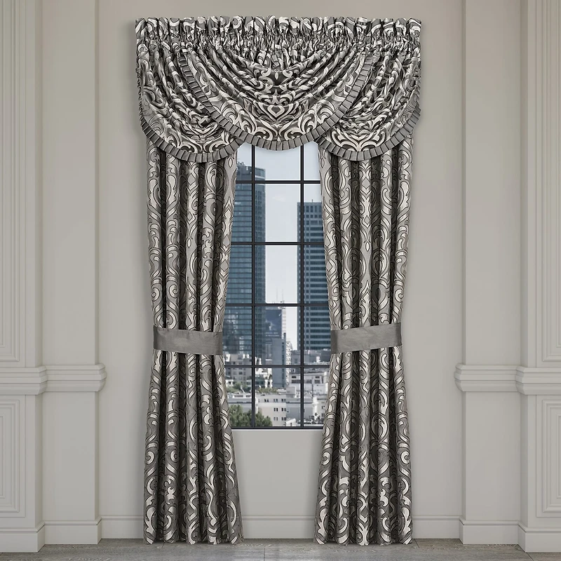 Queen Street Blythe Silver Rod Pocket Blackout Set of 2 Curtain Panel
