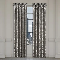 Queen Street Blythe Silver Rod Pocket Blackout Set of 2 Curtain Panel