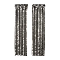 Queen Street Blythe Silver Rod Pocket Blackout Set of 2 Curtain Panel