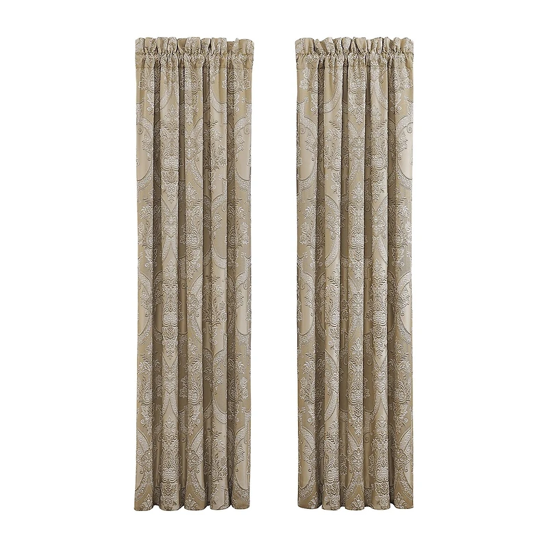 Queen Street Santina Rod Pocket Blackout Set of 2 Curtain Panel