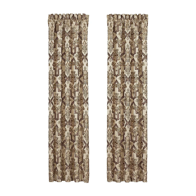 Queen Street Grandville Rod Pocket Blackout Set of 2 Curtain Panel