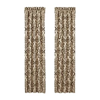 Queen Street Grandville Rod Pocket Blackout Set of 2 Curtain Panel