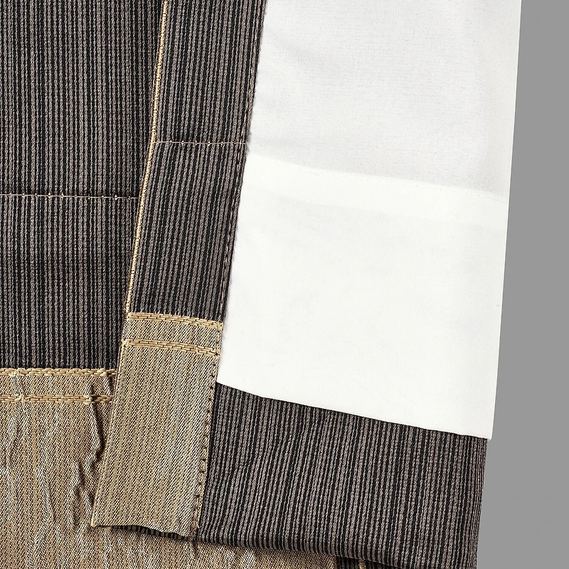 Queen Street Benton Bronze Rod Pocket Blackout Set of 2 Curtain Panel