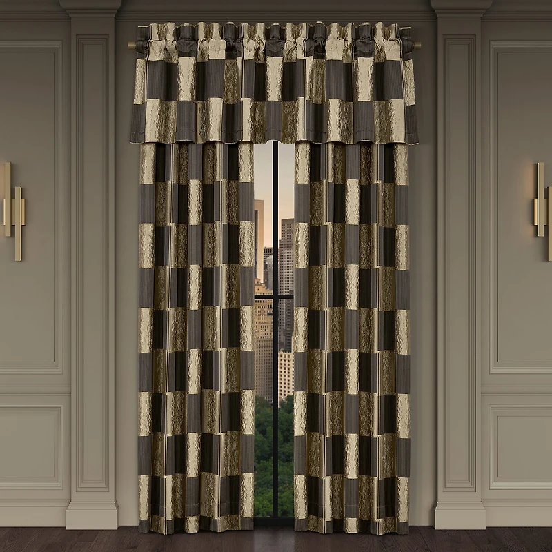 Queen Street Benton Bronze Rod Pocket Tailored Valance