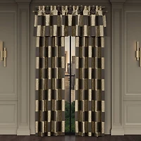 Queen Street Benton Bronze Rod Pocket Tailored Valance