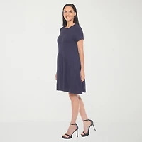White Mark Womens Short Sleeve Swing Dresses
