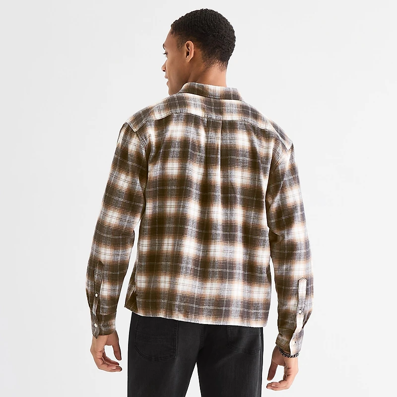 Arizona Mens Long Sleeve Classic Fit Flannel Shirt