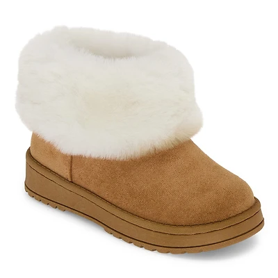 Thereabouts Little & Big Kid Girls Kaylee Faux Fur Lined Flat Heel Winter Boots