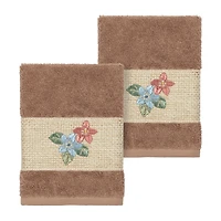 Linum Home Textiles Caroline 2-pc. Embellished Washcloth