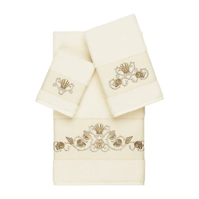 Linum Home Textiles Bella Embellished 3-pc. Bath Towel Set