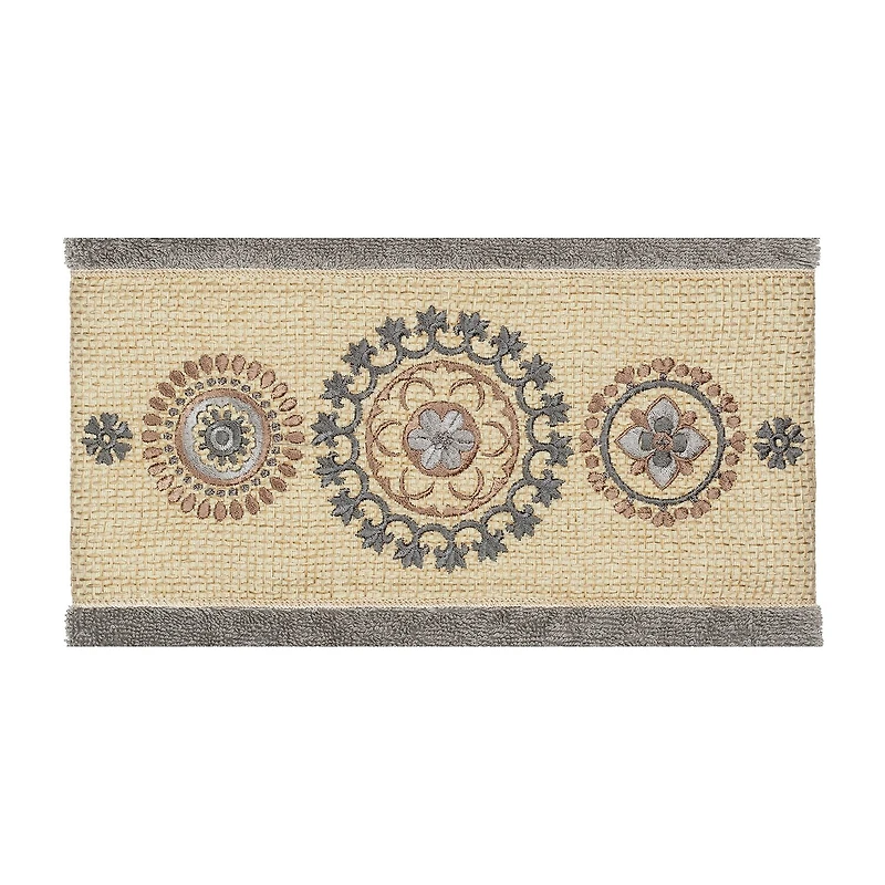 Linum Home Textiles Isabelle Embellished 2-pc. Geometric Bath Towel