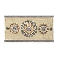 Linum Home Textiles Isabelle Embellished 2-pc. Geometric Bath Towel