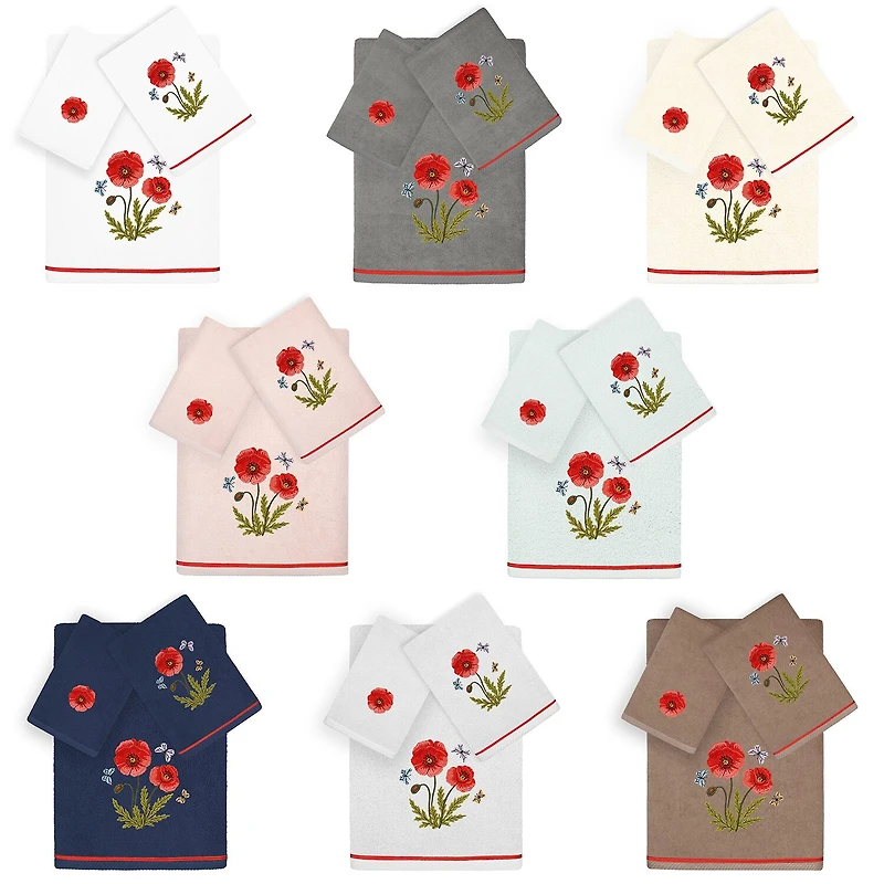 Linum Home Textiles Polly Embellished -pc. Bath Towel Set