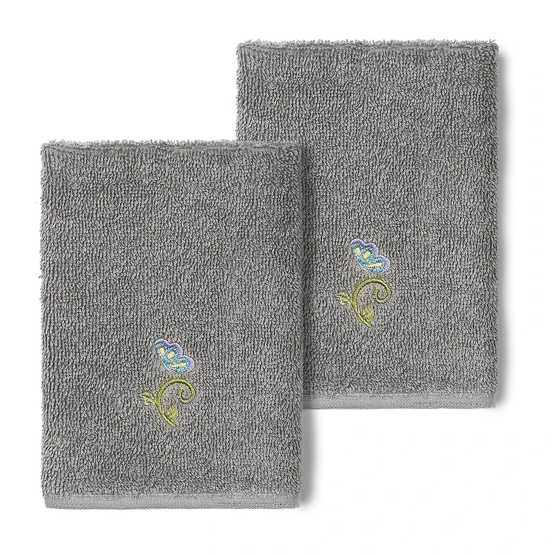 Linum Home Textiles Rebecca 2-pc. Embellished Washcloth