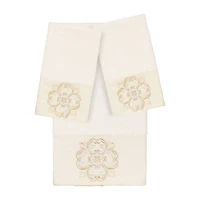 Linum Home Textiles Alyssa Embellished 3-pc. Bath Towel Set