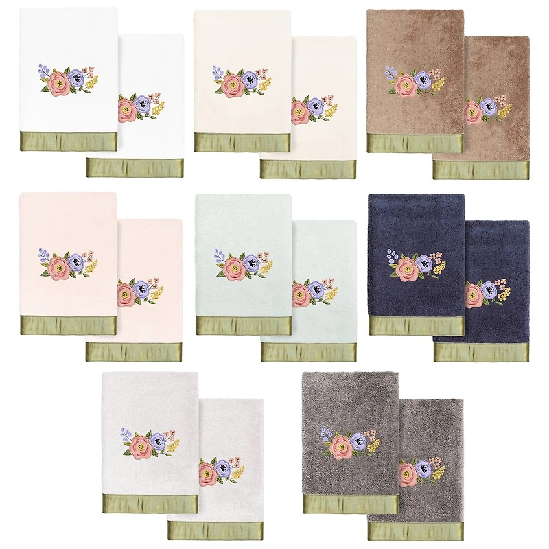 Linum Home Textiles Verano Embellished 2-pc. Hand Towel