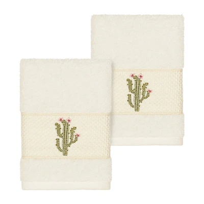 Linum Home Textiles Mila Embellished 2-pc. Washcloth