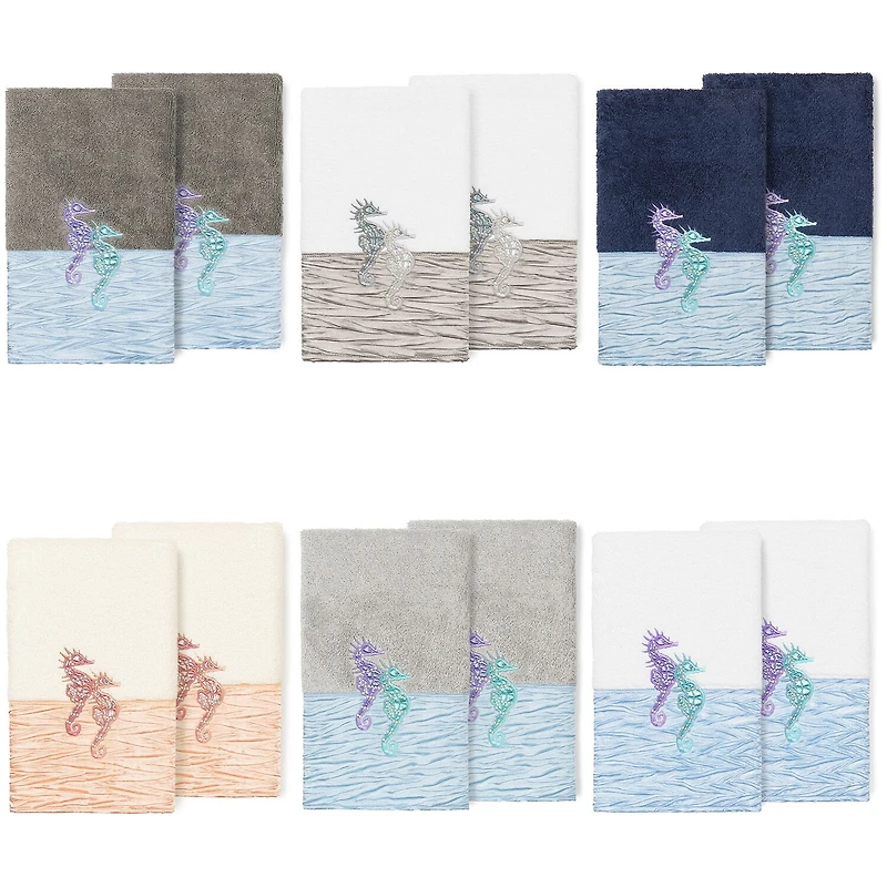 Linum Home Textiles Sofia 2-pc. Embellished Hand Towel