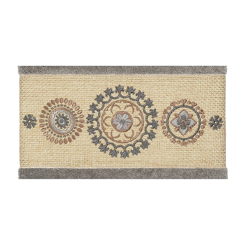 Linum Home Textiles Isabelle Embellished Geometric Bath Towel