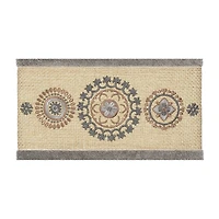 Linum Home Textiles Isabelle Embellished Geometric Bath Towel