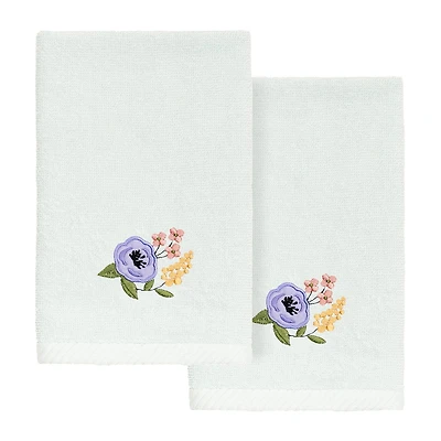 Linum Home Textiles Verano 2-pc. Embellished Fingertip Towel