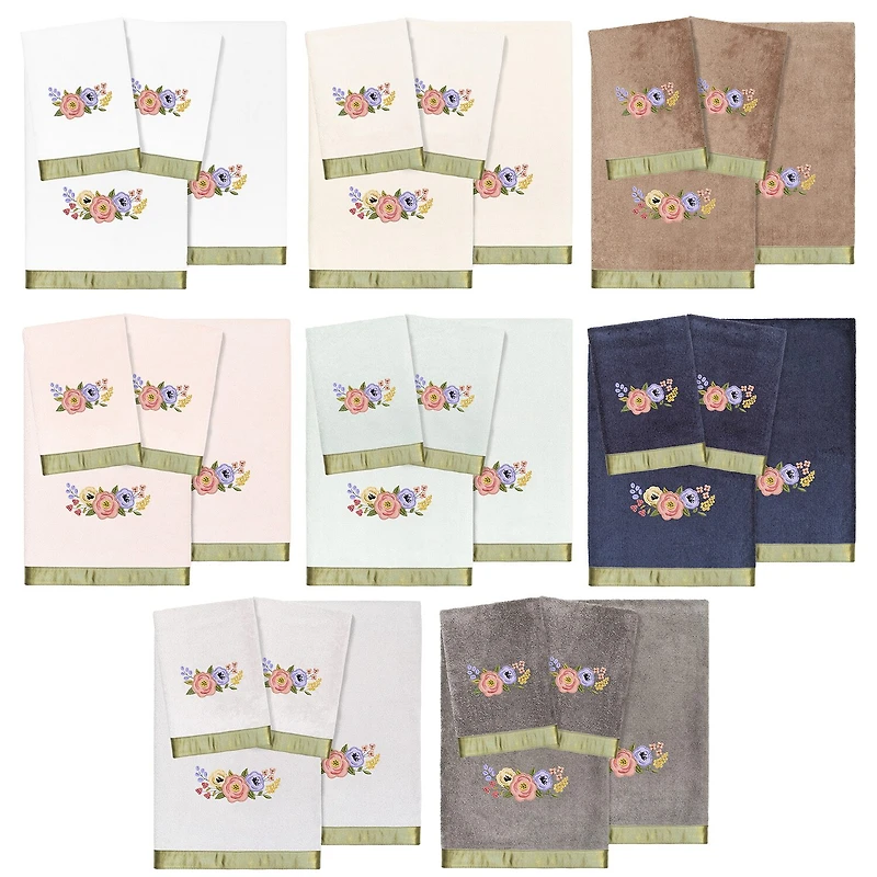 Linum Home Textiles Verano Embellished 4-pc. Bath Towel Set