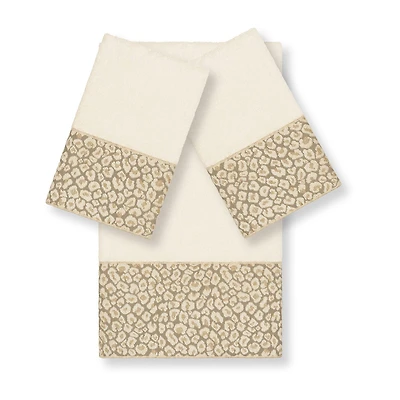 Linum Home Textiles Spots Embellished 3-pc. Bath Towel Set
