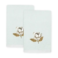 Linum Home Textiles Maggie 2-pc. Embellished Fingertip Towel