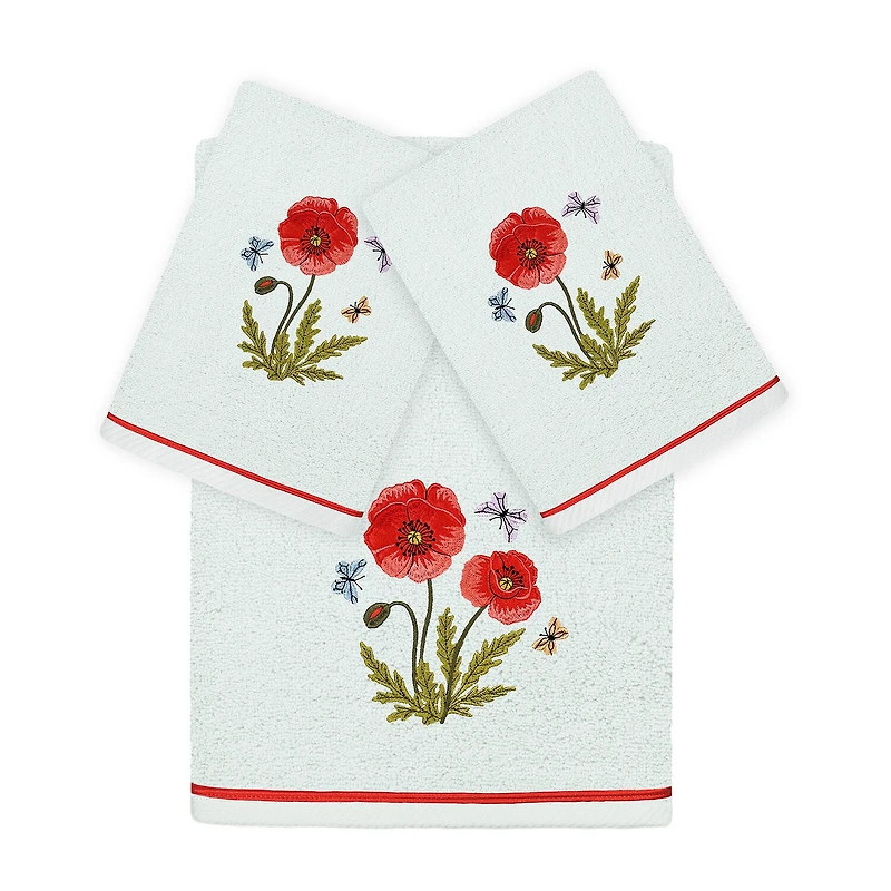 Linum Home Textiles Polly Embellished 3-pc. Bath Towel Set