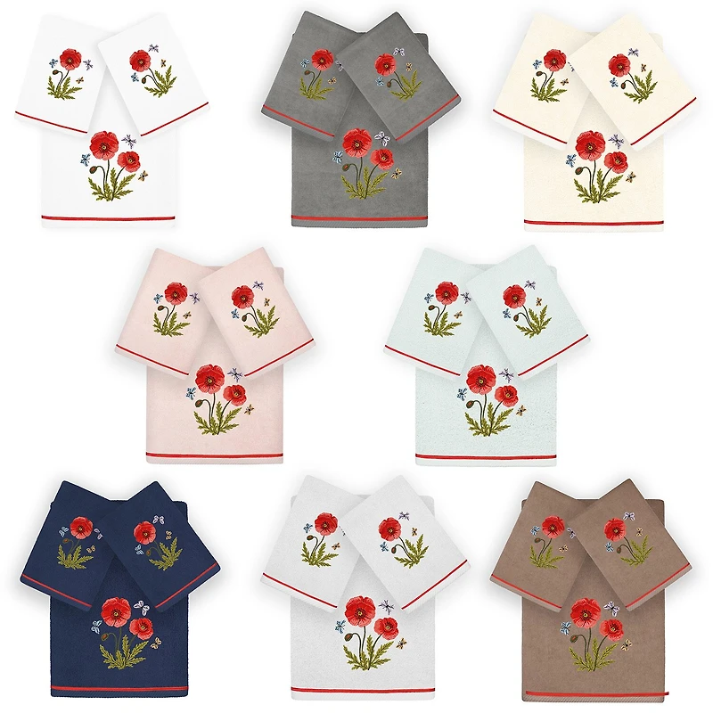 Linum Home Textiles Polly Embellished 3-pc. Bath Towel Set